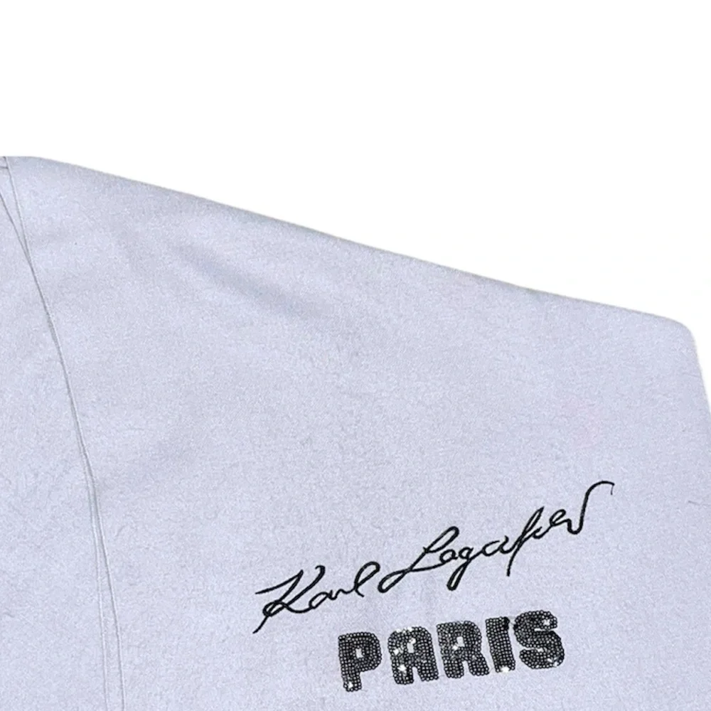 NWOT KARL LAGERFELD PARIS SEQUINS EMBROIDERED LOGO SUPER SOFT SCARF